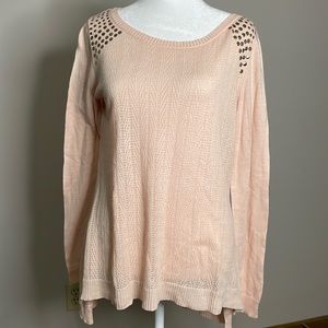 belldini pink cotton tunic sweater